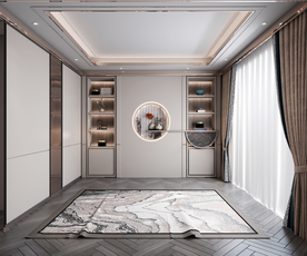 现代卧室空场景