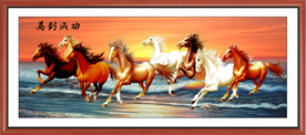 马到成功 八骏图