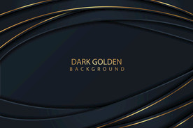 金色曲线封面设计