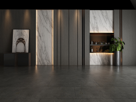 现代极简轻奢餐厅背景墙