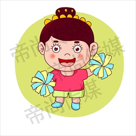 可爱啦啦队美女卡通形