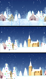 动感卡通圣诞节动态LED背景