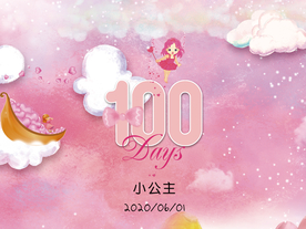 粉色小公主生日海报