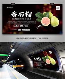 番石榴单页挂画易拉宝灯箱展架