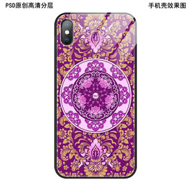 古风浮雕花纹手机壳图案