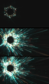 七彩粒子空中放射视频素材