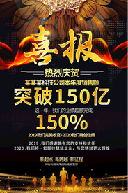 企业销售年终贺报喜报战报