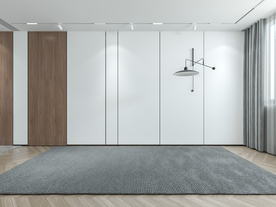 现代极简背景墙轻奢客厅沙发空景