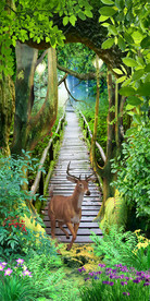 林中小路3D玄关背景墙