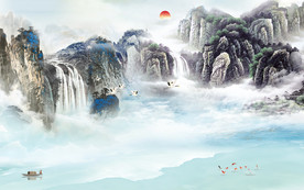 新款 意境新山水画 TIF分层