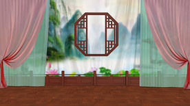 古代戏曲园林纱帘帷幔