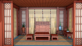 古代屏风客厅