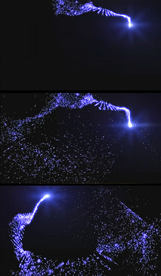 蓝色梦幻粒子拖尾通道特效背景