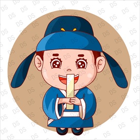 卡通古代书生