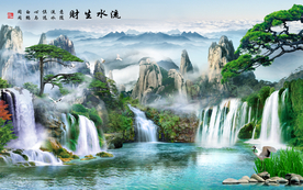 山水画水墨山水画 意境山水