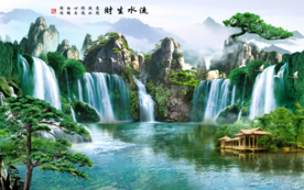 山水画水墨山水画 意境山水