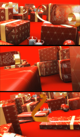 喜庆红色礼物圣诞节视频素材