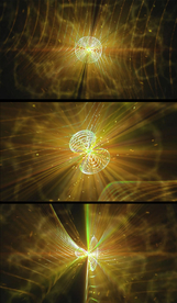 金色粒子球百叶特效旋转动感背景