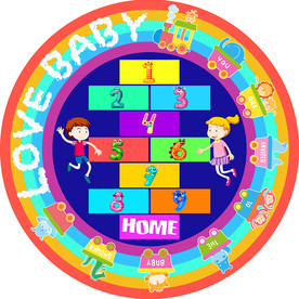 幼儿早教中心卡通地毯