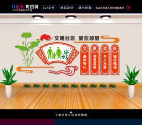 文明社区文化墙
