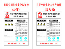 有限空间安全告知牌