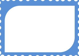 蓝色几何花边背景边框