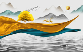 新中式电视背景墙