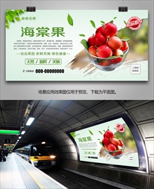 海棠果易拉宝海报挂画展架展板