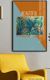 现代简约北欧轻奢树叶装饰画