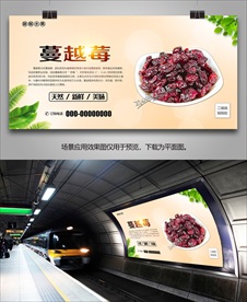 蔓越莓易拉宝挂画灯箱展架单页