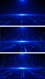 4K蓝色科技舞台背景视频