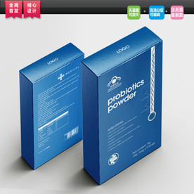 出口益生菌包装平面展开图