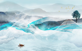 抽象意境新山水画 TIF分层