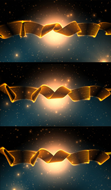 4K金色飘带奢华特效视频背景