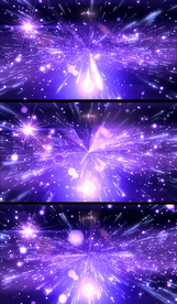 4K科幻紫色光斑粒子动感背景