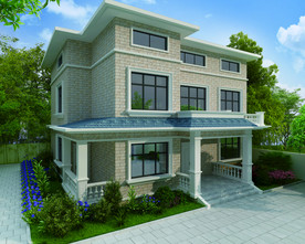 外墙砖效果图 自建房