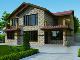 外墙砖效果图 自建房