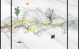 抽象电视背景墙