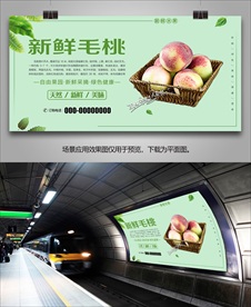 毛桃灯箱挂画展板海报展架单页