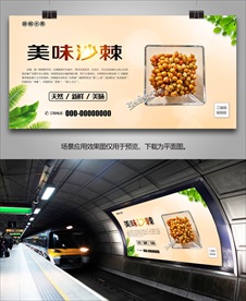 沙棘展板灯箱展架单页海报挂画