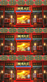 衙门大堂戏曲场景视频素材