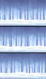 卡通温馨雪景动态视频素材