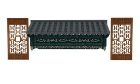 中式屋檐3d模型