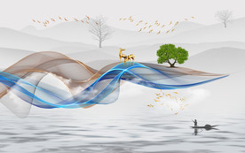 新中式电视背景墙