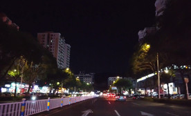 城市流动街头夜景