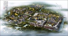 中式古建园林景观效果图