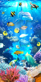 海洋世界水族馆过道3D玄关