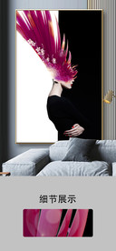 后现代抽象人物翅膀美女装饰画