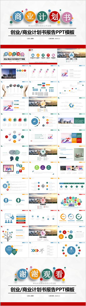 创业商业计划书PPT模板