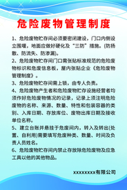 危险废物管理制度牌